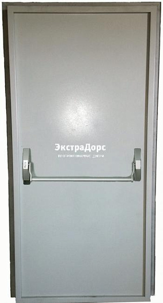 Входная противопожарная дверь металлическая утепленная металлическая глухая белая с антипаникой в Зеленограде  купить