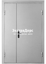 Противопожарная дверь утепленная EI 30 ДПМ-01-30 входная полуторная металлическая (правая)