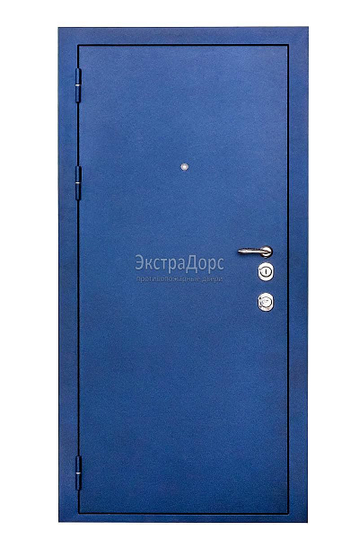 Противопожарная уличная дверь металлическая утепленная EIW 60 синяя глухая однопольная в Зеленограде  купить