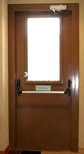 Противопожарная дверь EI 30 с антипаникой и стеклом в Зеленограде  купить
